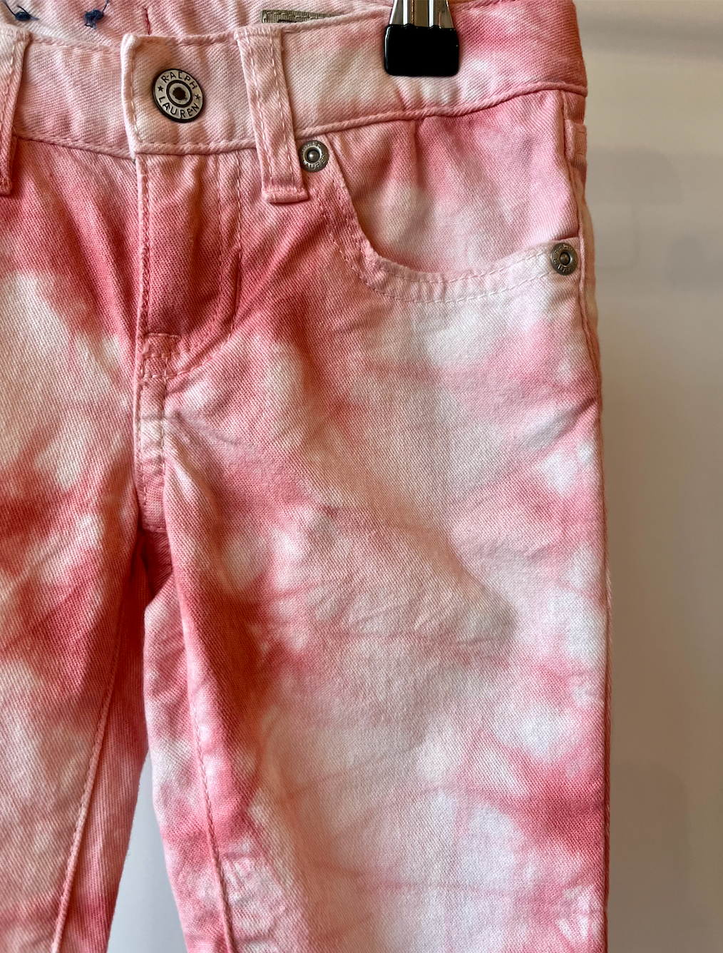 Ralph Lauren, Pink Tie-Dye Cotton Jeans, 3 - 4 Years