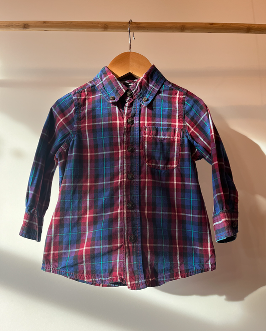 OshKosh, Multi-coloured Plaid Shirt, 2 - 3 Years