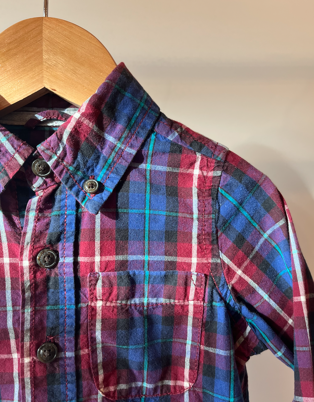 OshKosh, Multi-coloured Plaid Shirt, 2 - 3 Years