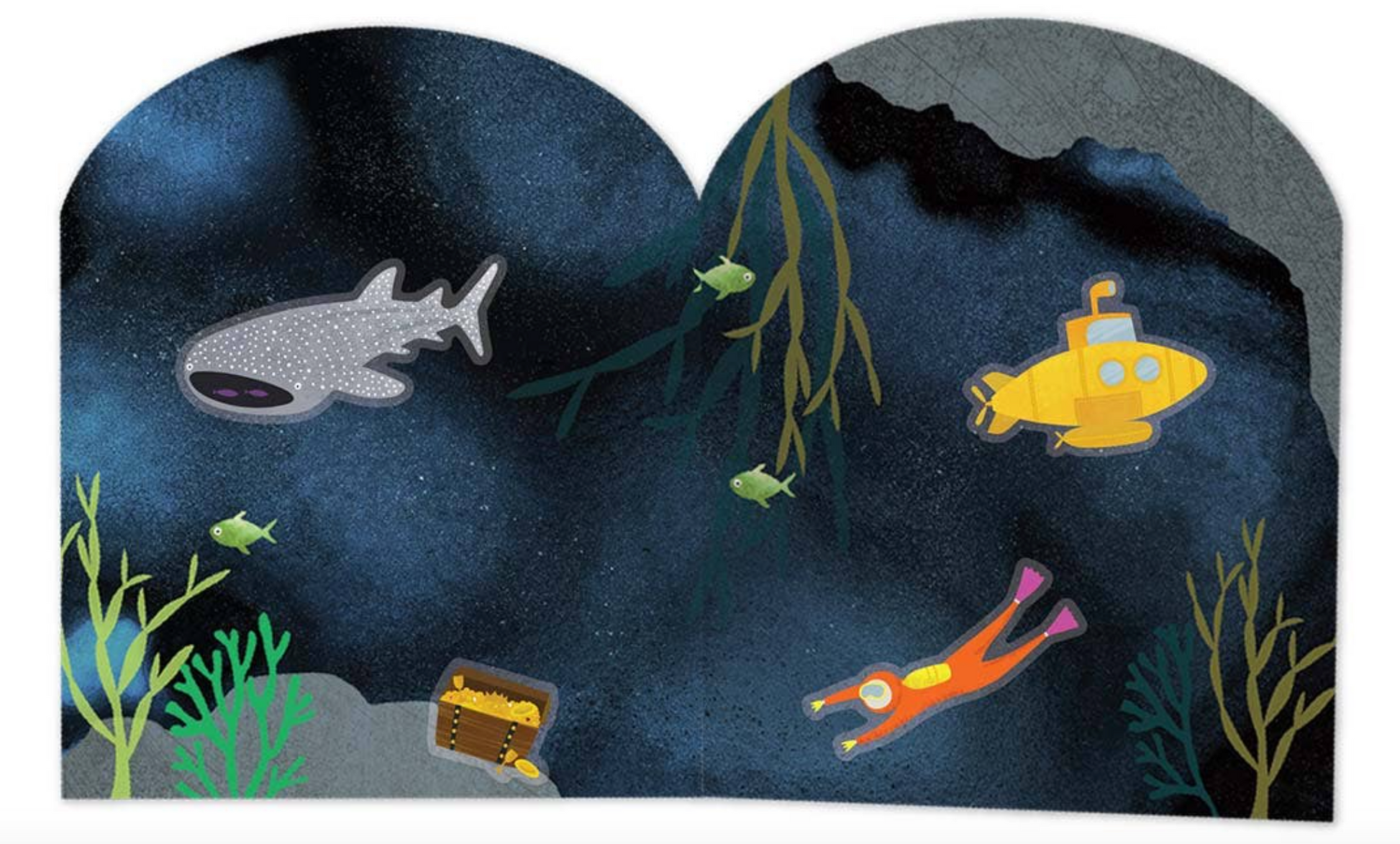 Deep Sea Stick & Play Activity Book