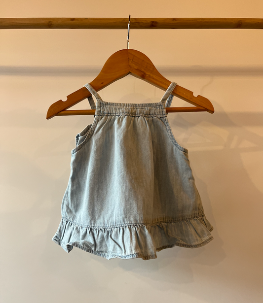 Baby Gap, Pale Denim Summer Top, 6 - 12 Months