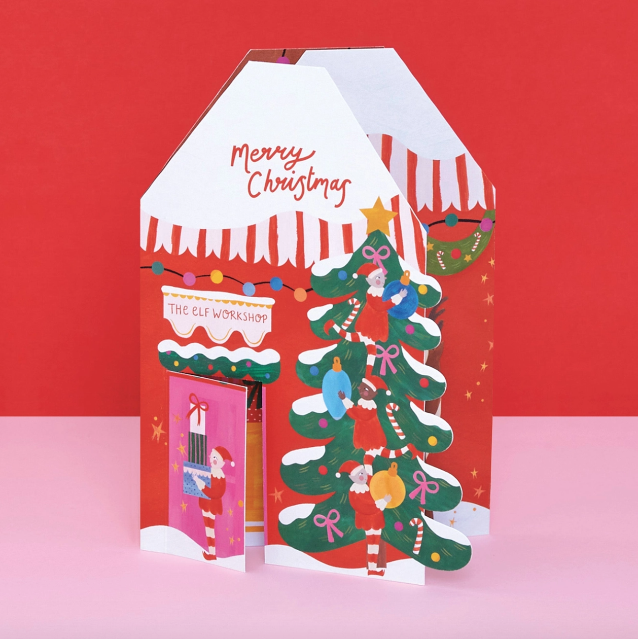 Merry Christmas Elves workshop card