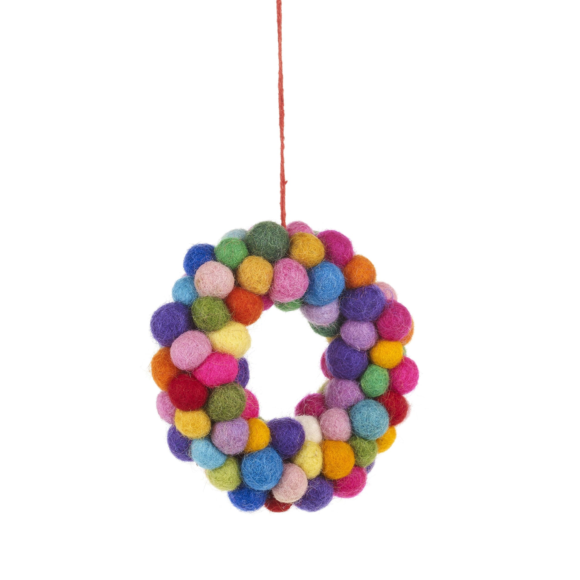 Handmade Felt Mini Christmas Wreath Hanging Decoration