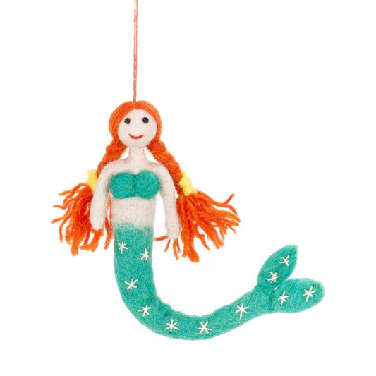 Handmade Felt Magical Mermaid Hanging Decoration