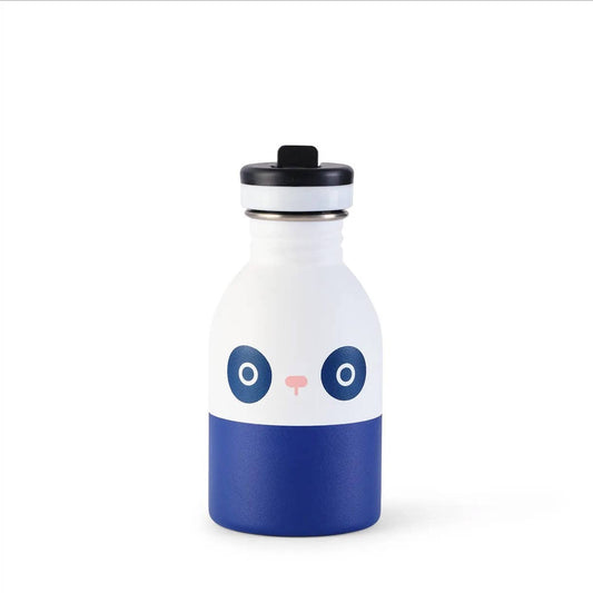 Ricebamboo Panda, Blue Stainless Steel Water Bottle