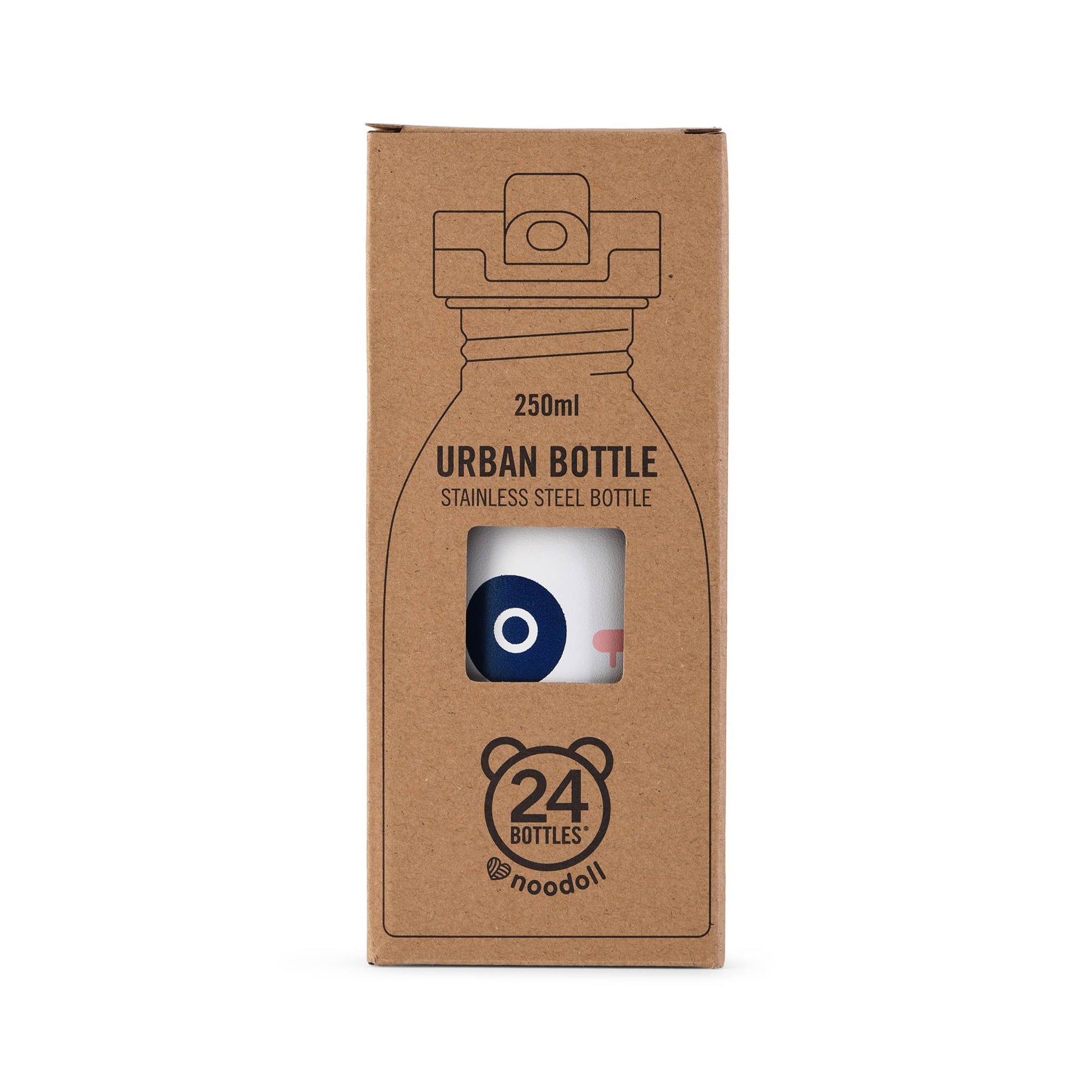 Ricebamboo Panda, Blue Stainless Steel Water Bottle