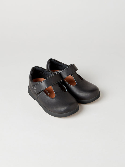 The Astro Black School Shoe