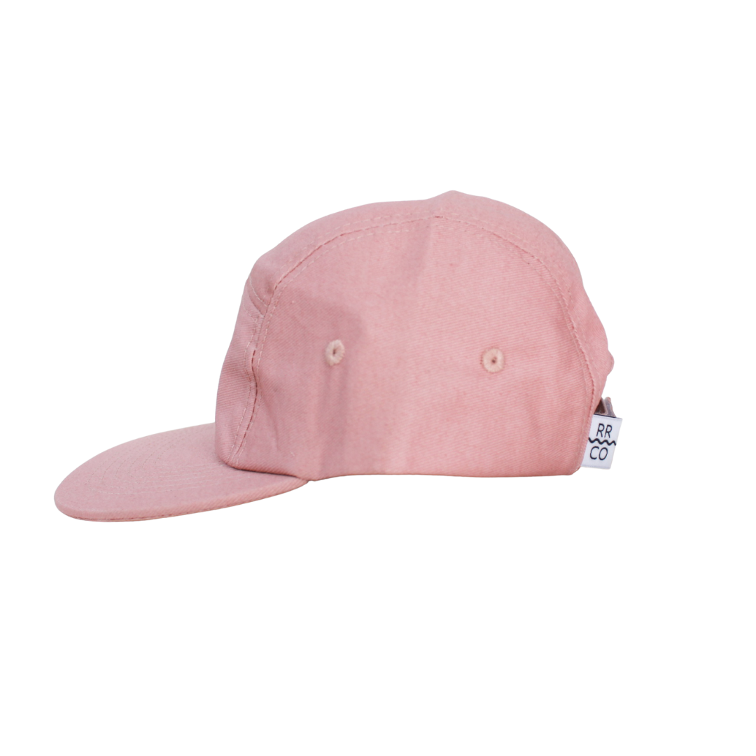Blush Cotton Five-Panel Cap
