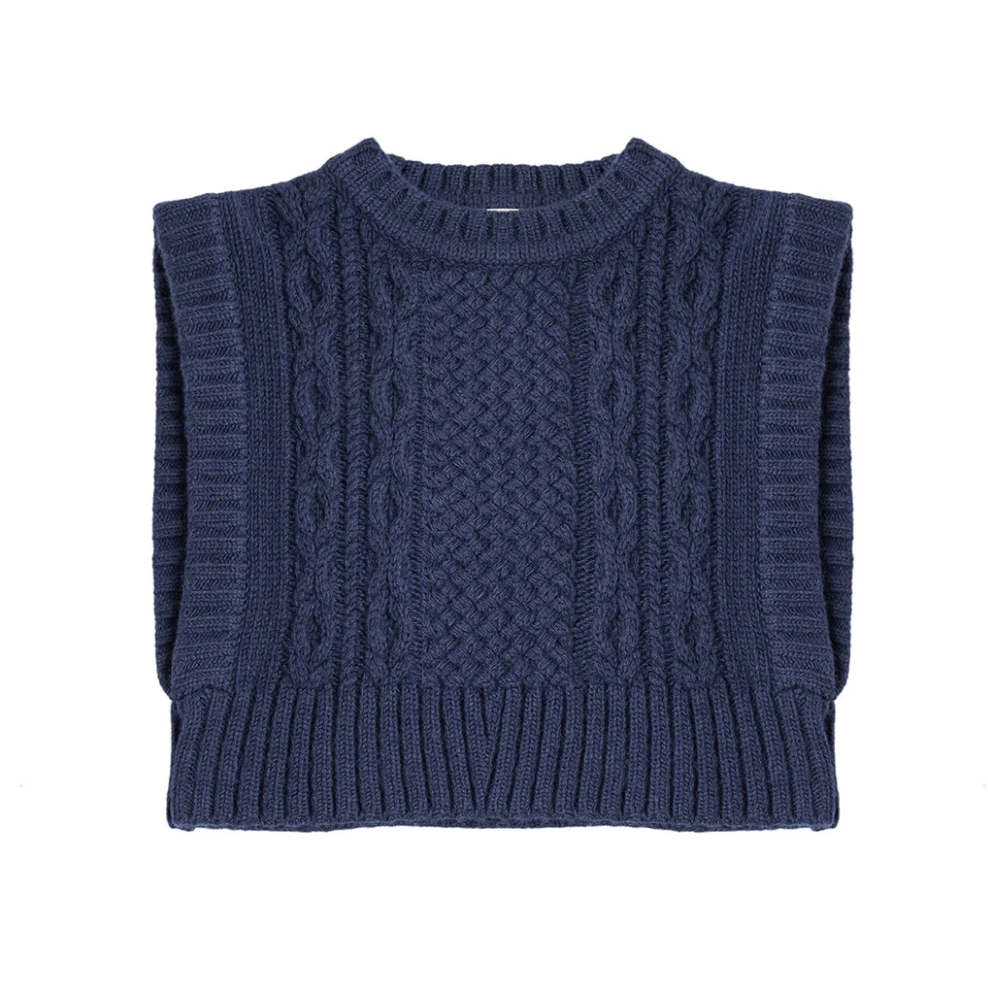 Knit Planet, Navy Cable Knit Vest