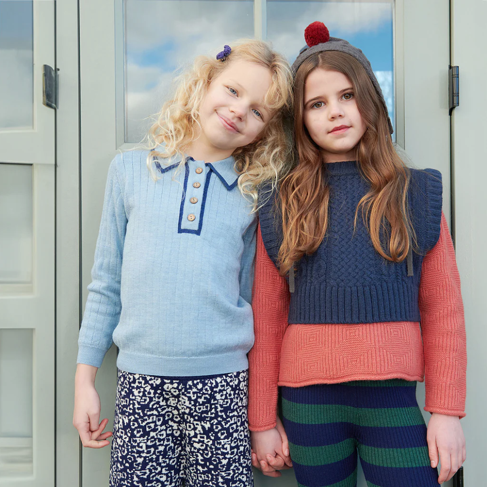 Knit Planet, Navy Cable Knit Vest