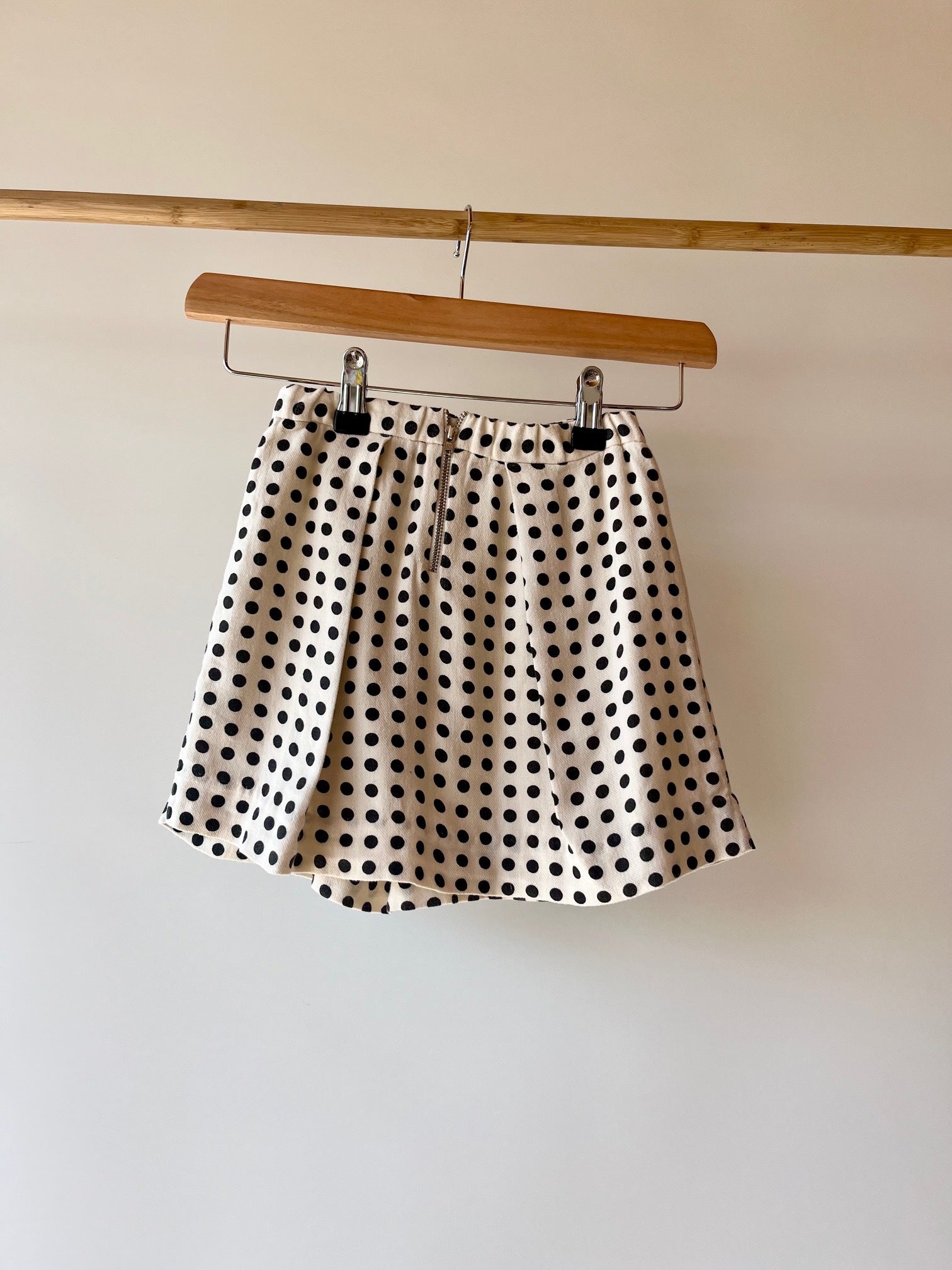 Bonpoint, Black and Cream Spotty Skirt, 3 - 4 years