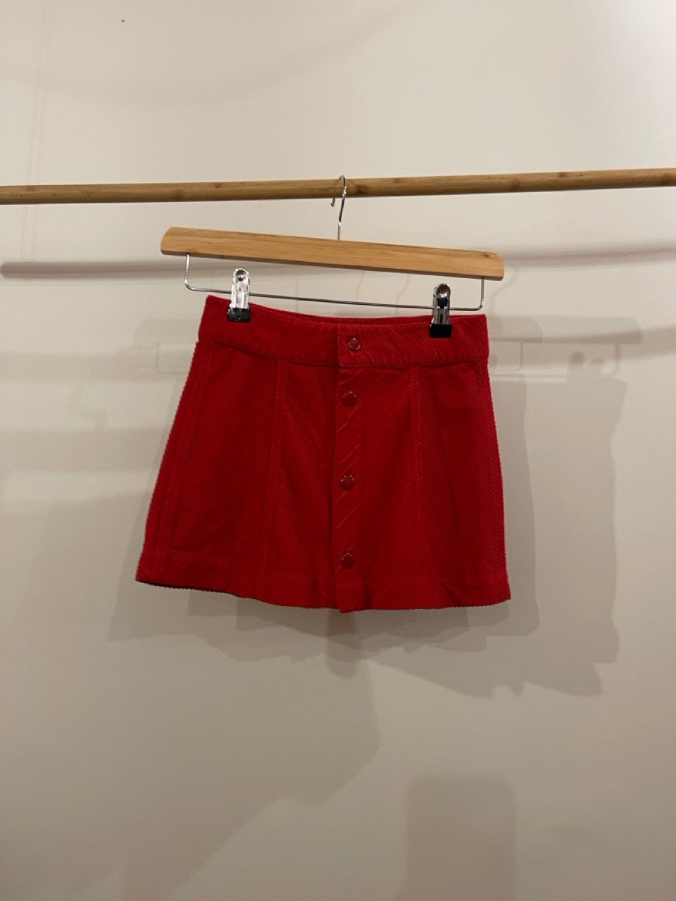 Wynken, Red Corduroy Mini Skirt, 6 Years