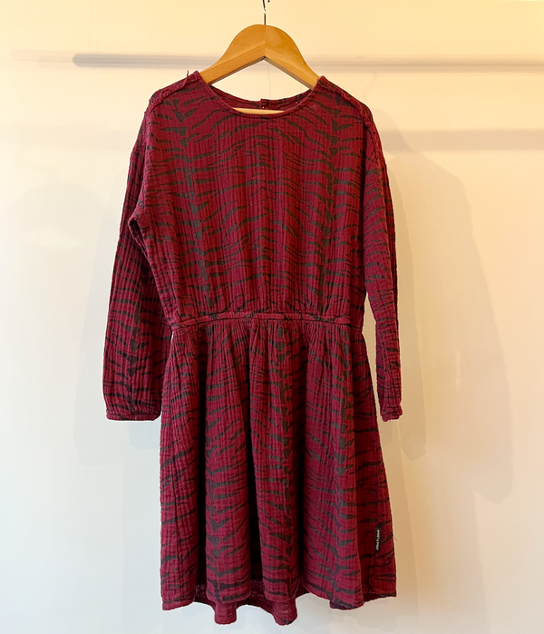 Sproet & Sprout, Burgundy Tiger Print Dress, 5 - 6 Years