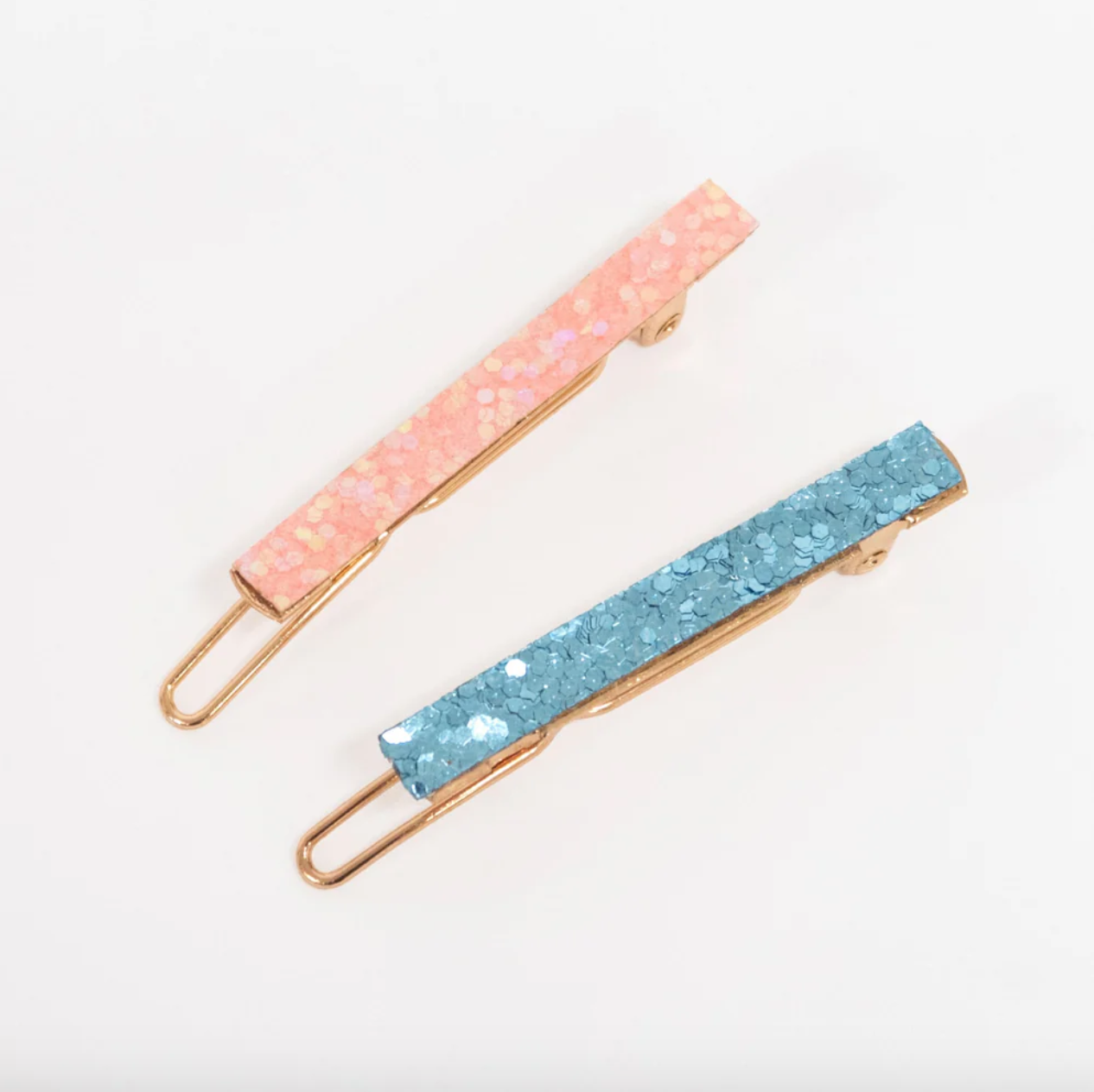 Rainbow Glitter Clips