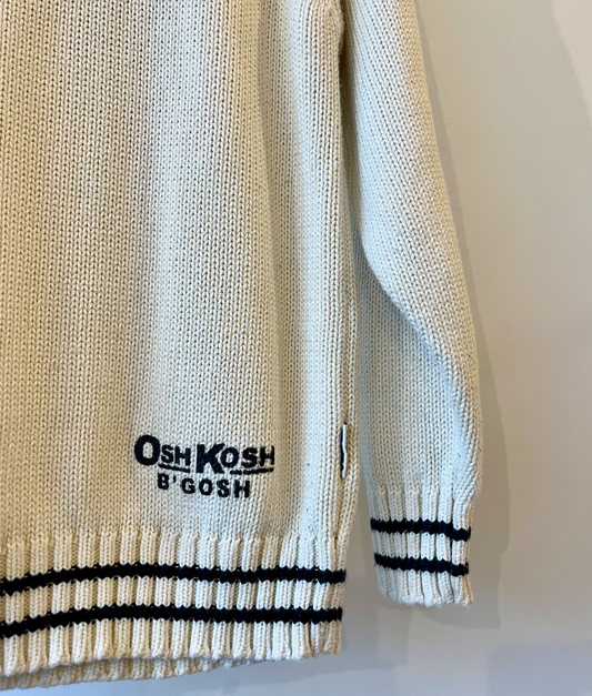 OshKosh B'Gosh, White Cricket Jumper, 6 - 7 years