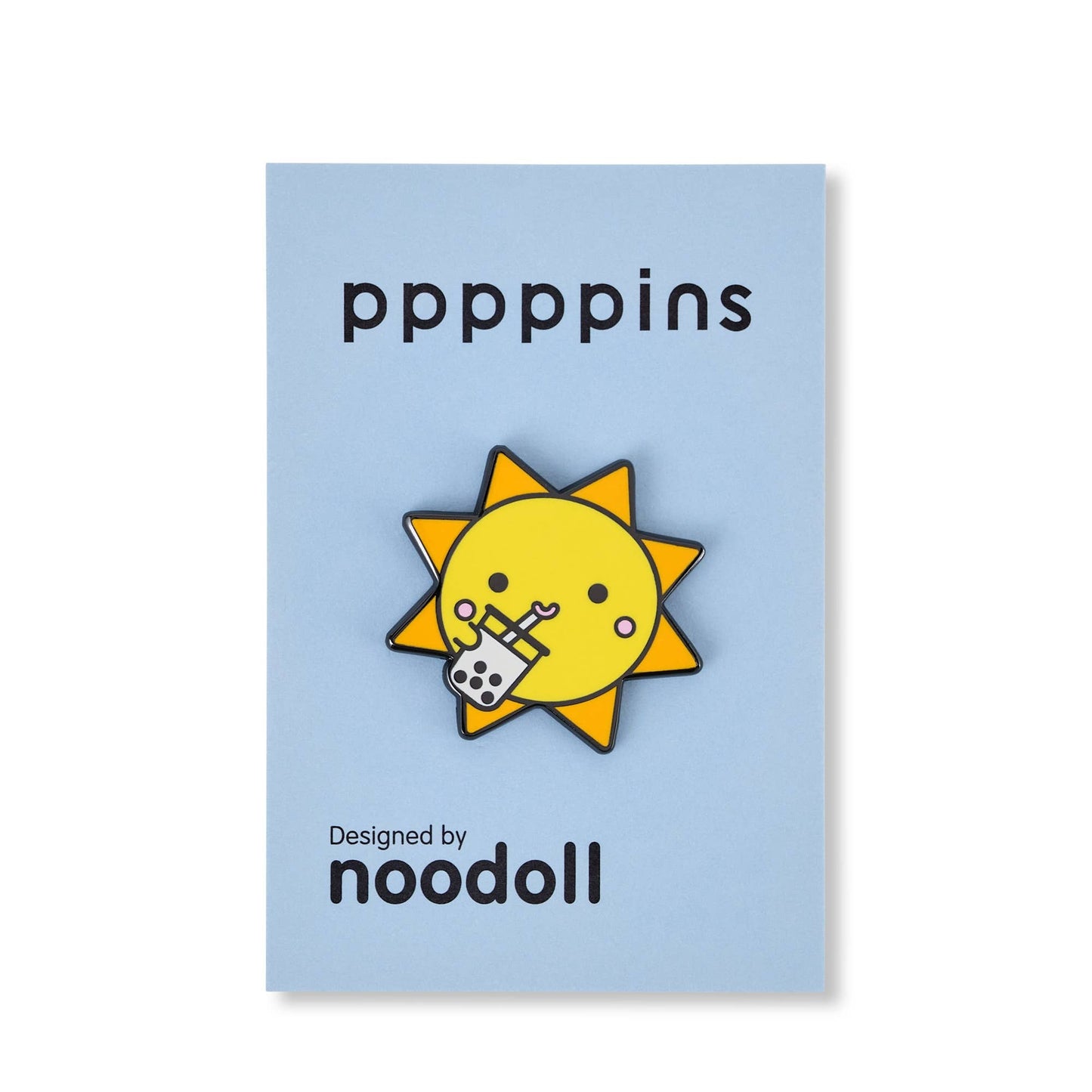 Noodoll, Ricesunshine Yellow Sun Bubble Tea Hard Enamel Pin