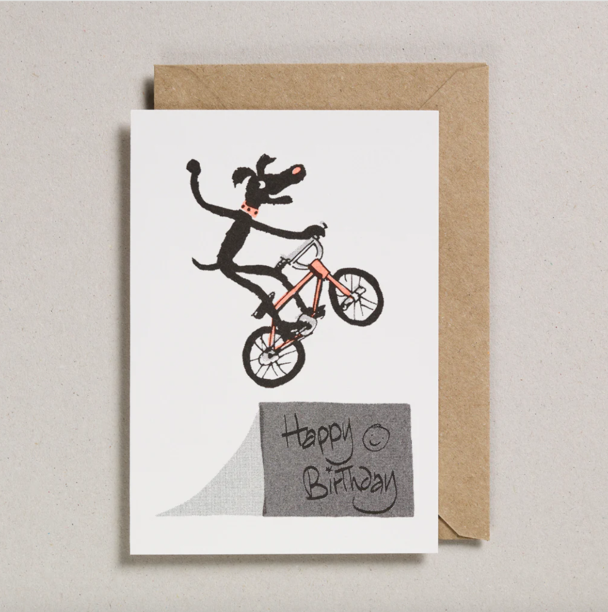 Rusty Studio Rascals Stunt Bike Dog Birthday Card