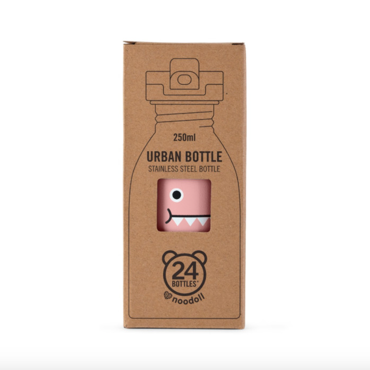 Ricedino Pink Dinosaur Stainless Steel Bottle