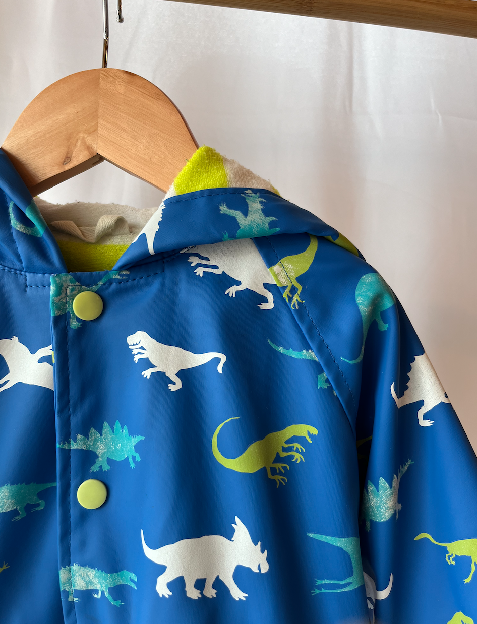 Hatley, Blue Dinosaur Print Raincoat, 18 - 24 Months