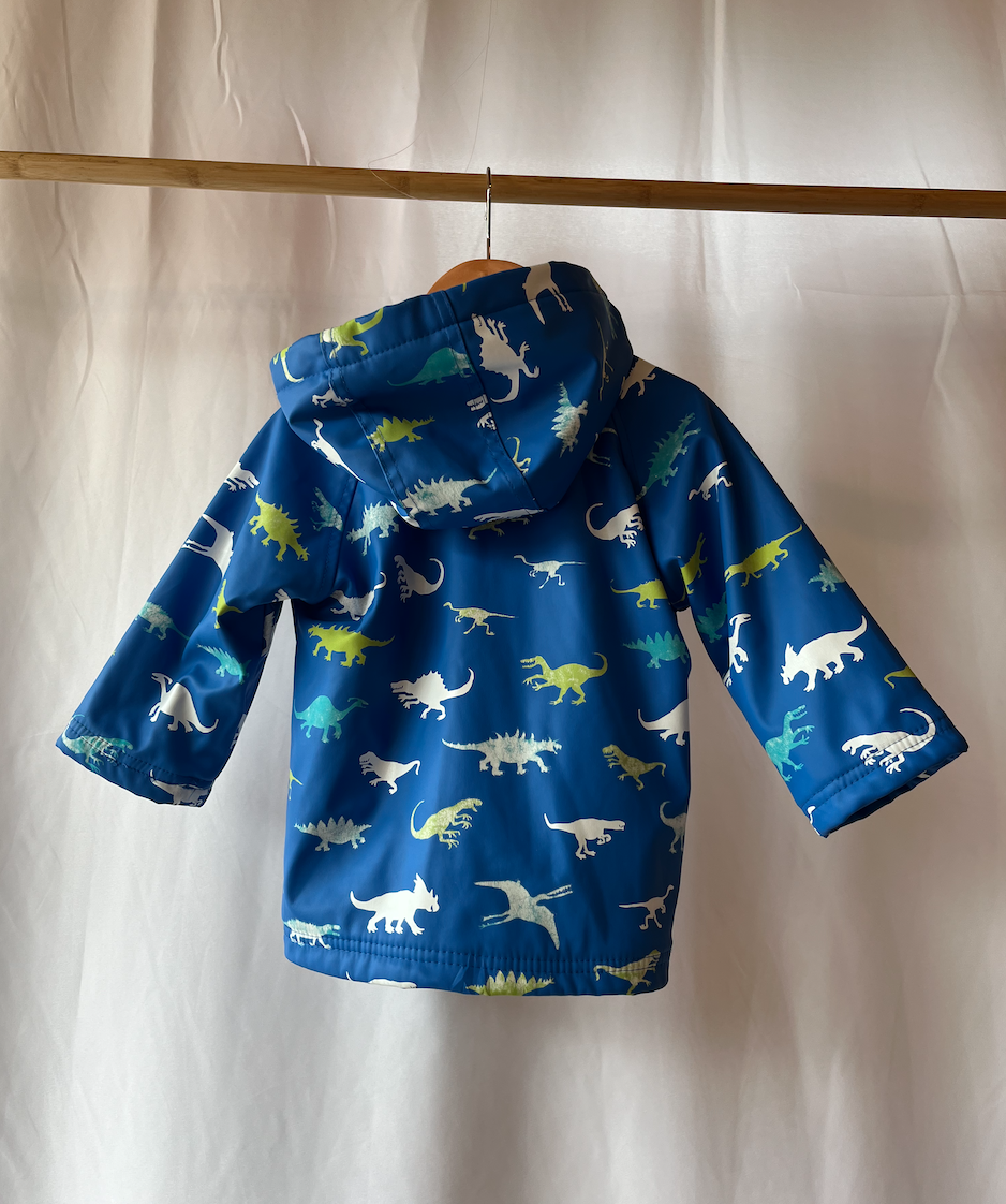 Hatley, Blue Dinosaur Print Raincoat, 18 - 24 Months
