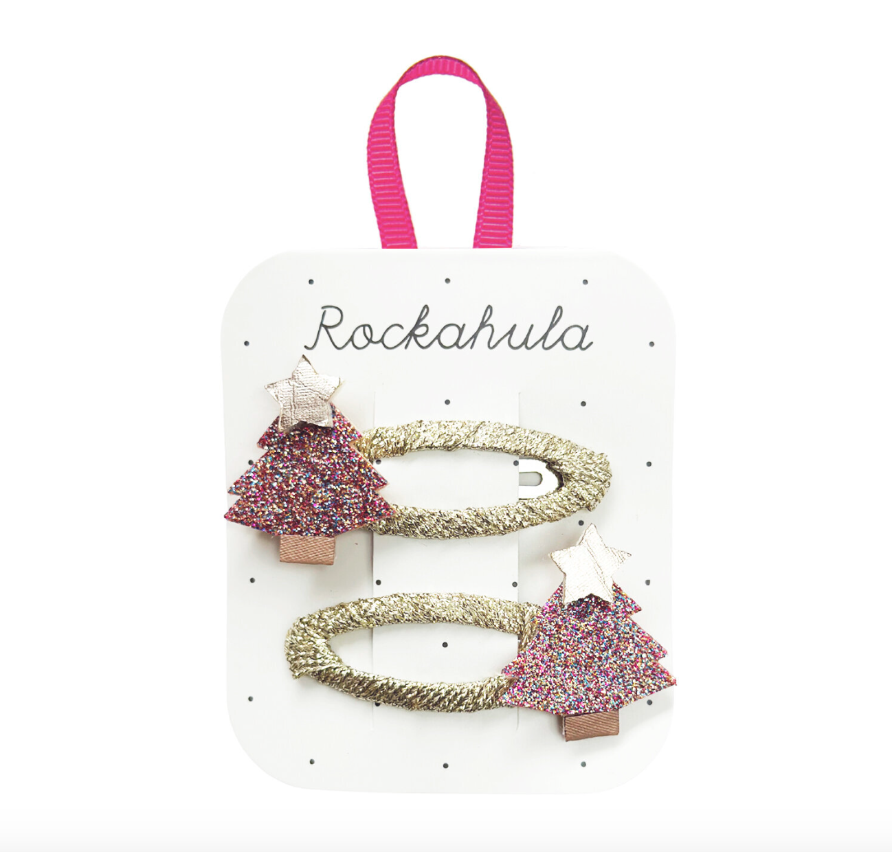 Jolly Glitter Christmas Tree Clips