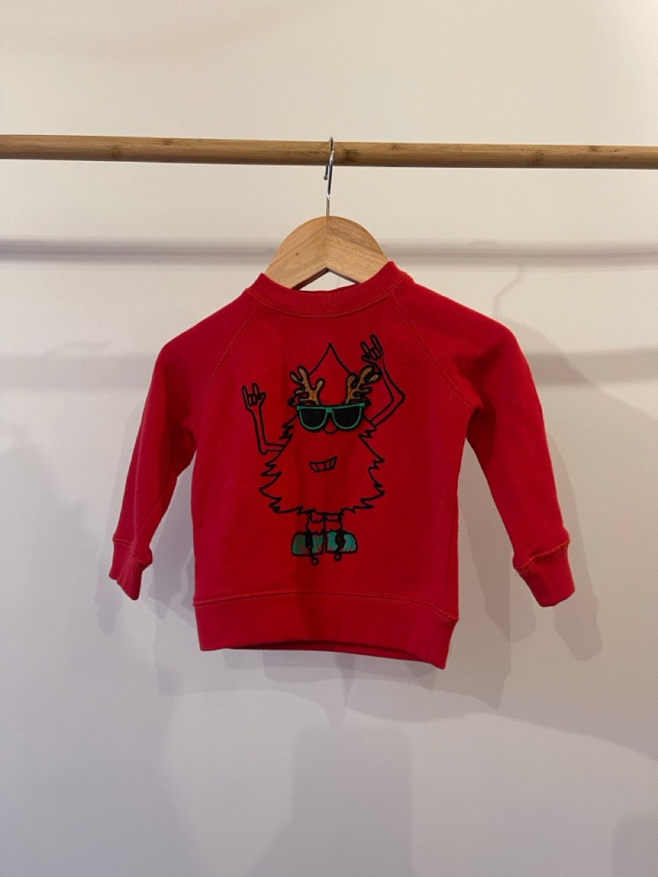 Stella McCartney, Red Christmas Tree Sweater, 6 - 9 Months