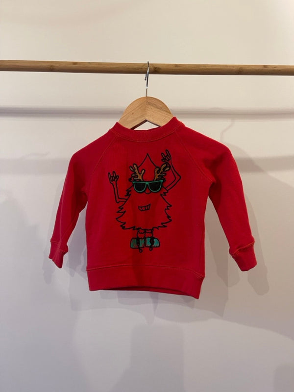 Stella McCartney, Red Christmas Tree Sweater, 6 - 9 Months