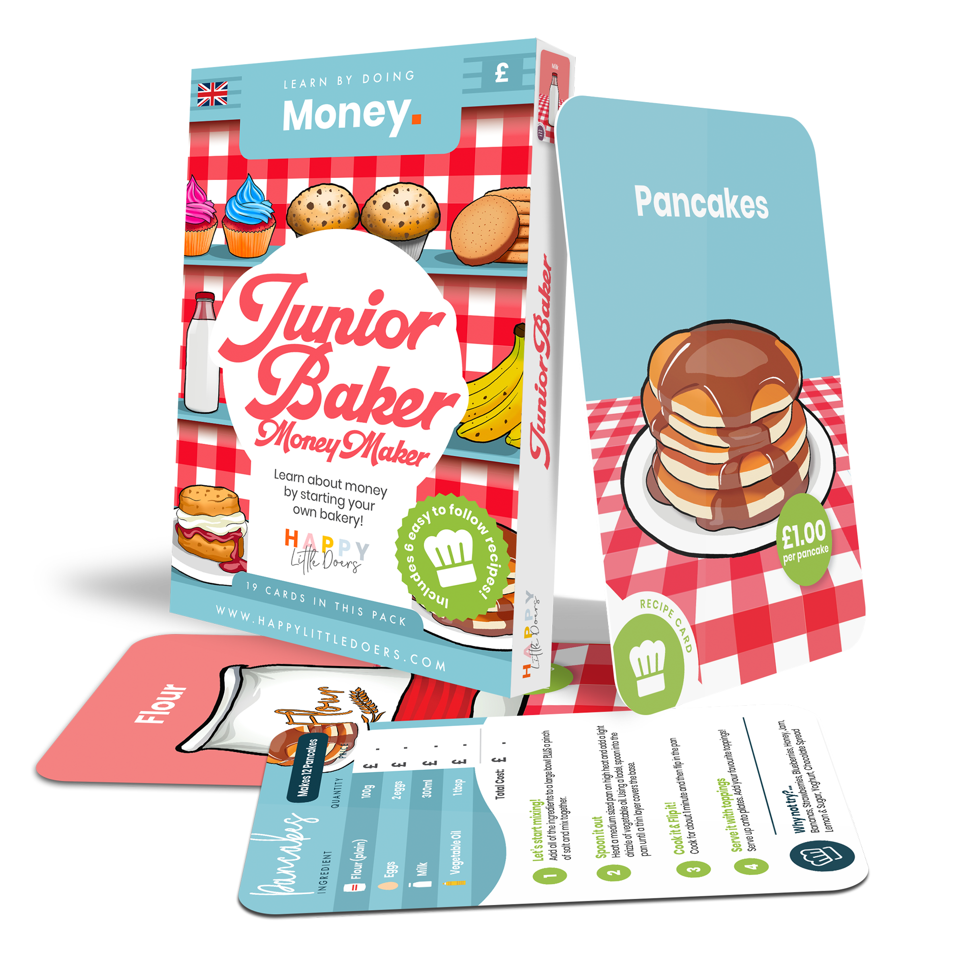 Junior Baker Money Maker Activity Flashcards for Kids