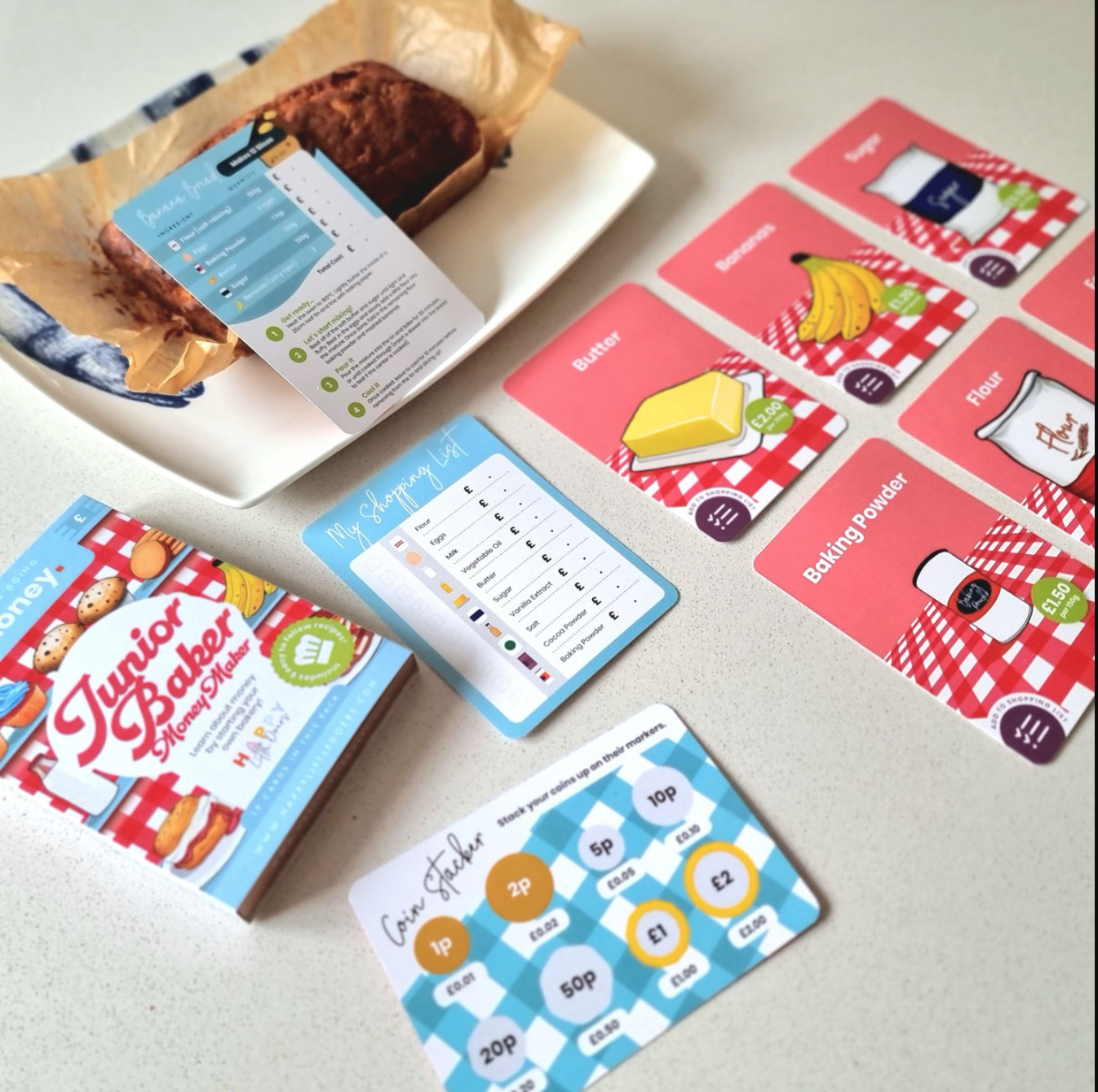Junior Baker Money Maker Activity Flashcards for Kids