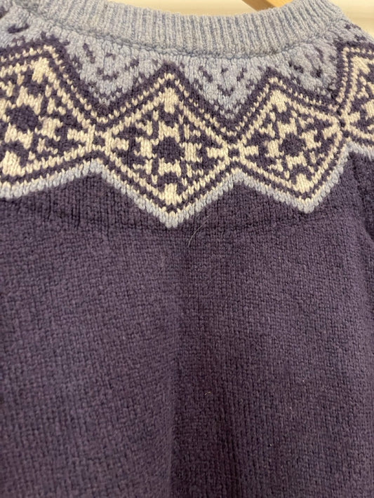 Little White Company, Navy and Light Blue Nordic Sweater, 2 - 3 Years