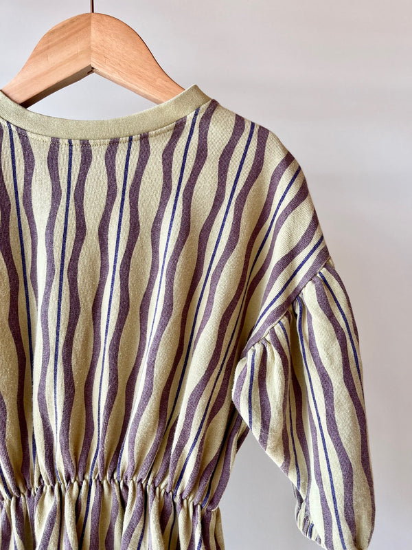 A Monday in Copenhagen, Yellow and Purple Wave Dress, 4 - 5 Years