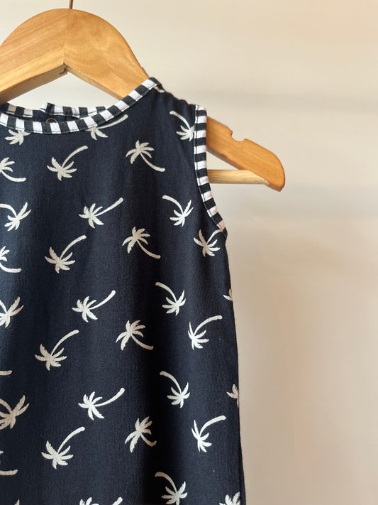 Turtledove, Black and White Palm Tree Romper, 3 - 6 Months