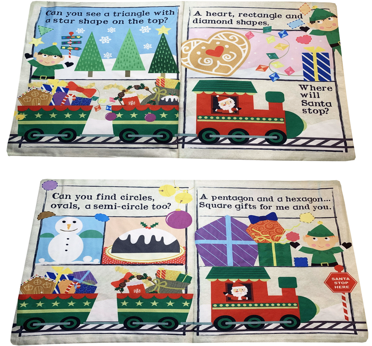 Santa's Shapes Express Train, Crinkly Cloth Book