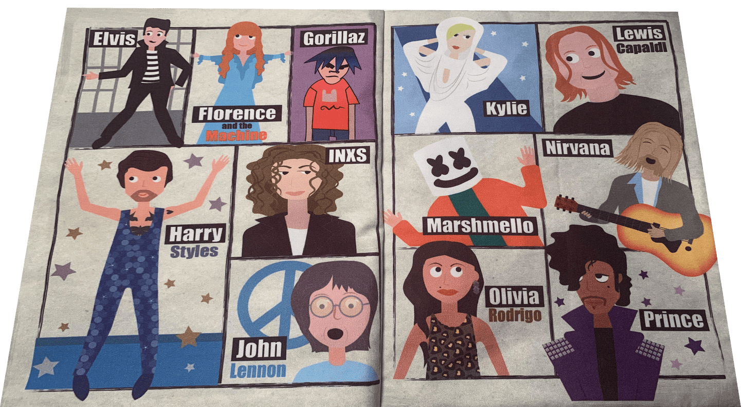 Music A-Z Crinkly Cloth Newspaper Book