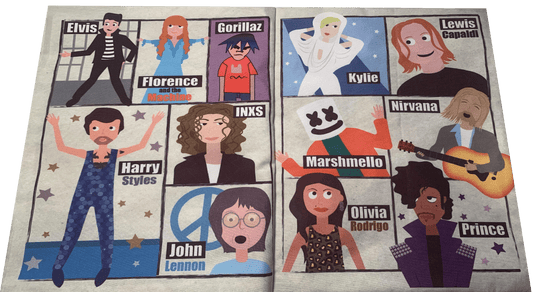 Music A-Z Crinkly Cloth Newspaper Book