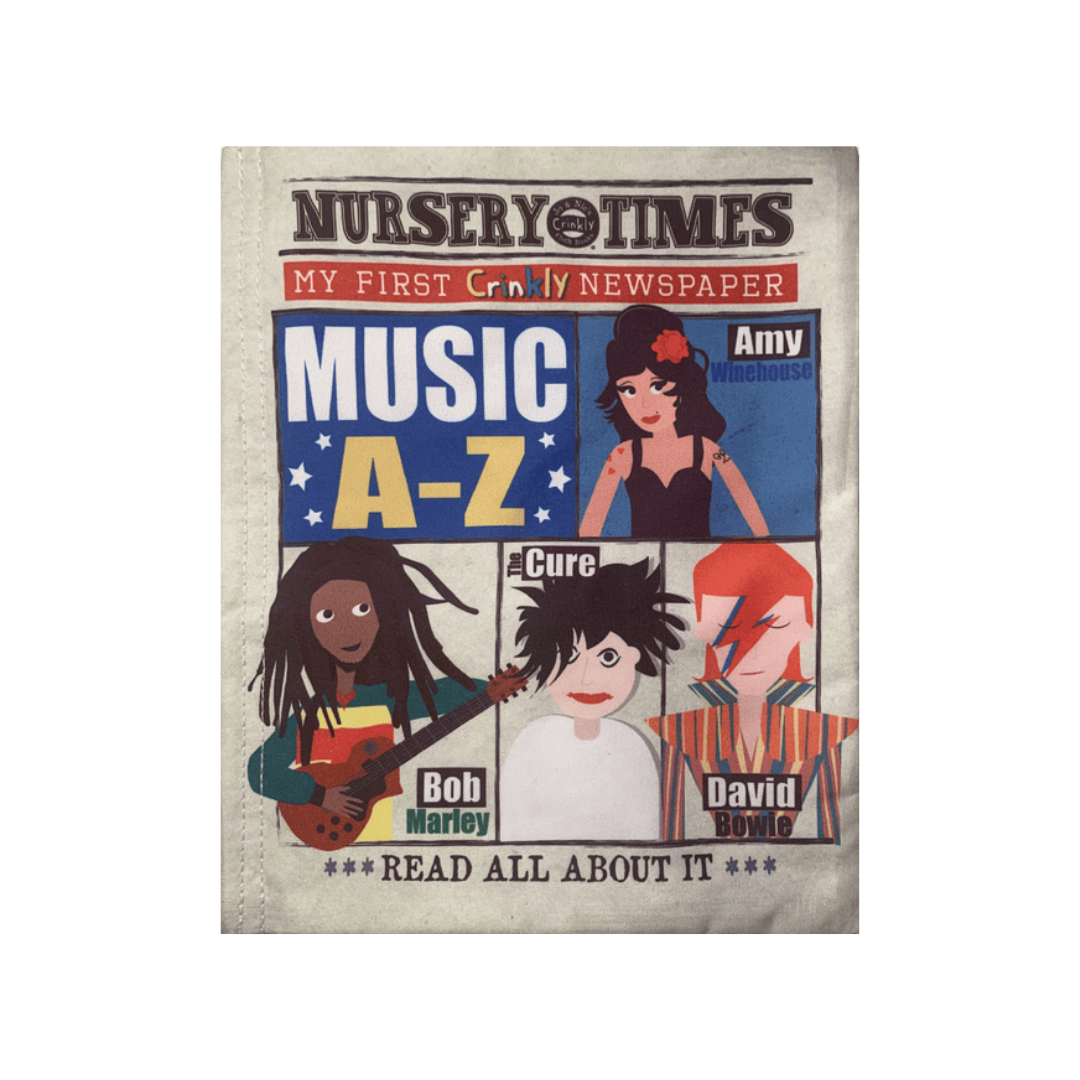 Music A-Z Crinkly Cloth Newspaper Book