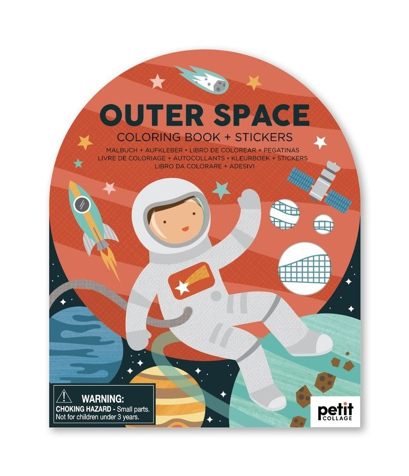Outer Space Colouring Book + Stickers