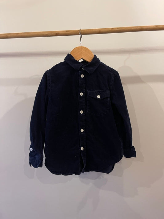Navy Needlecord Shirt