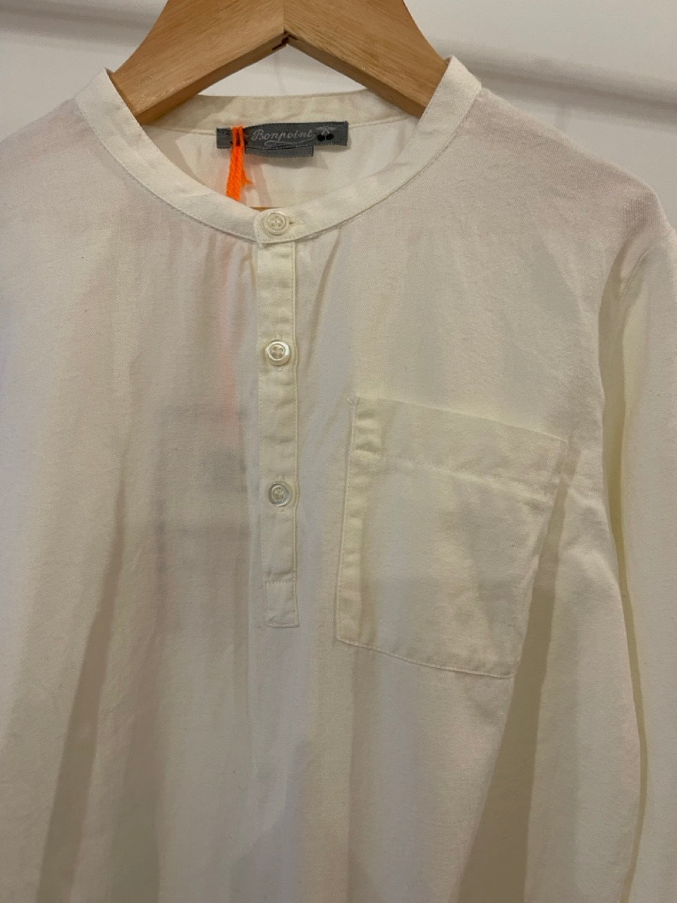 Bonpoint, Ivory Grandad Shirt, 4 - 6 Years