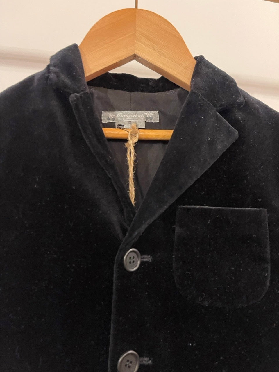 Bonpoint, Black Velvet Blazer, 4 - 6 years