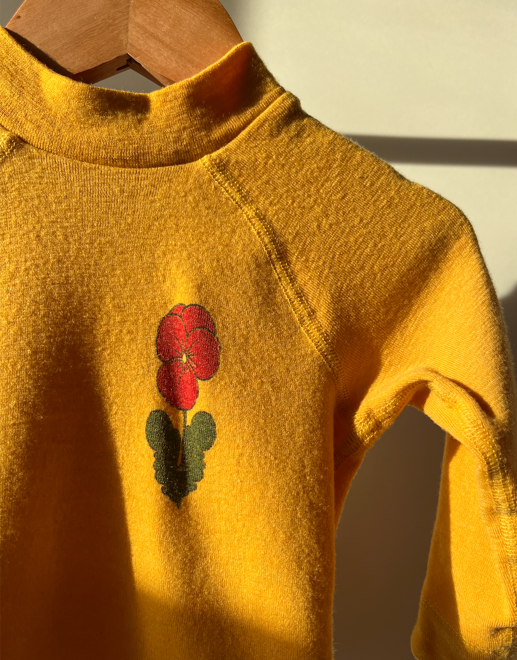 Mini Rodini, Yellow Wool Turtleneck Top, 12 - 18 Months