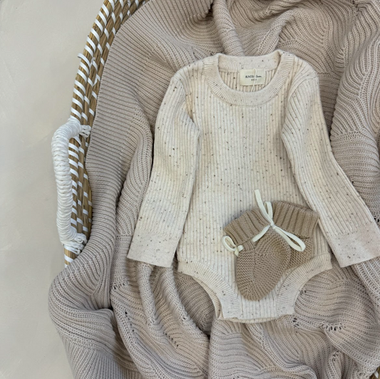 Hunter + Rose, Cocoa Flecked Noa Bodysuit