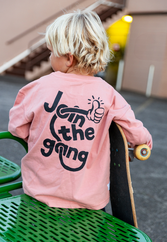 Dinky Circus, Join The Gang Long-sleeve T-shirt, Pink
