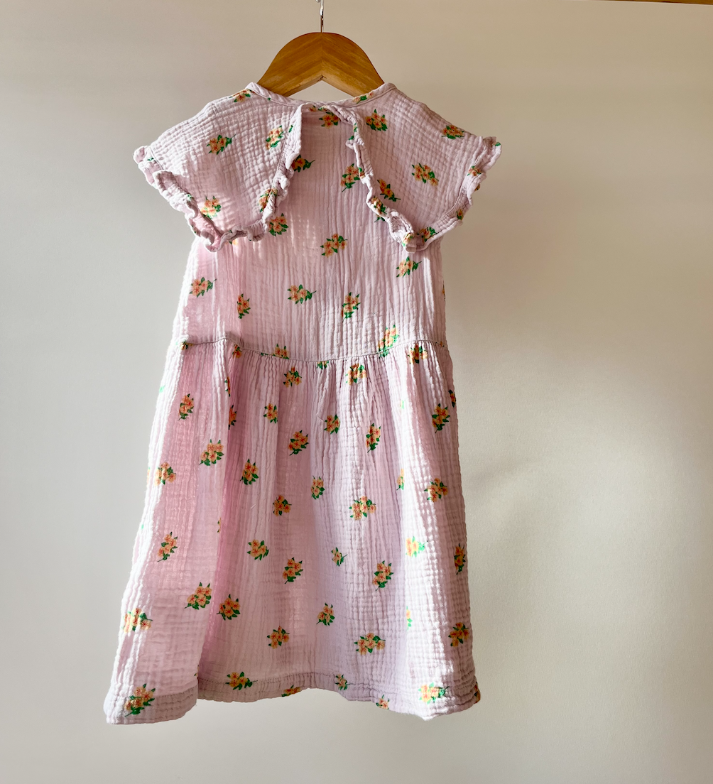 TinyCottons, Lilac Ditsy Floral Cheesecloth Dress, 2 Years