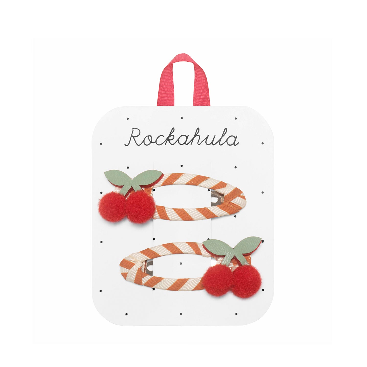 Cherry Kiss Stripy Clips