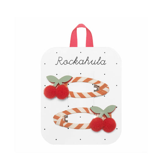 Cherry Kiss Stripy Clips