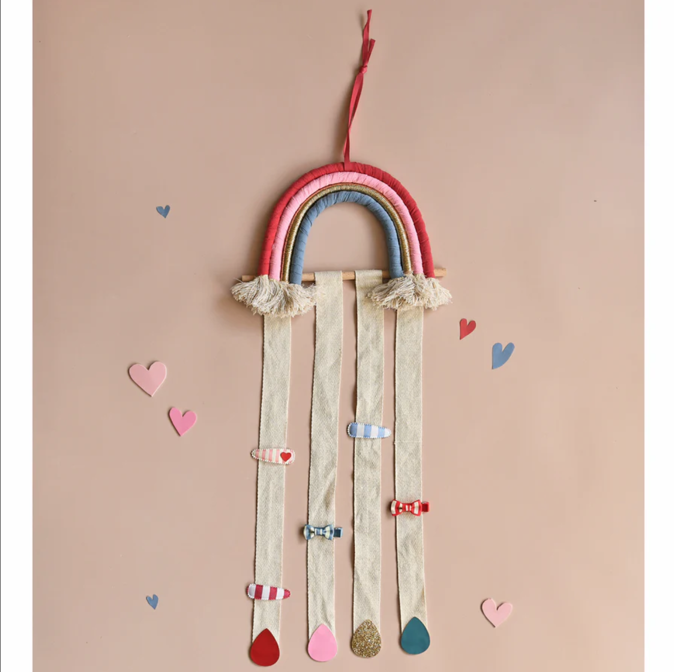 Bright Rainbow Drops Clip Hanger