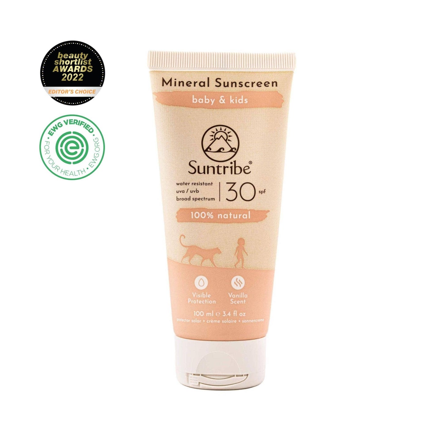 Suntribe Baby and Kids Natural Mineral Sunscreen SPF 30