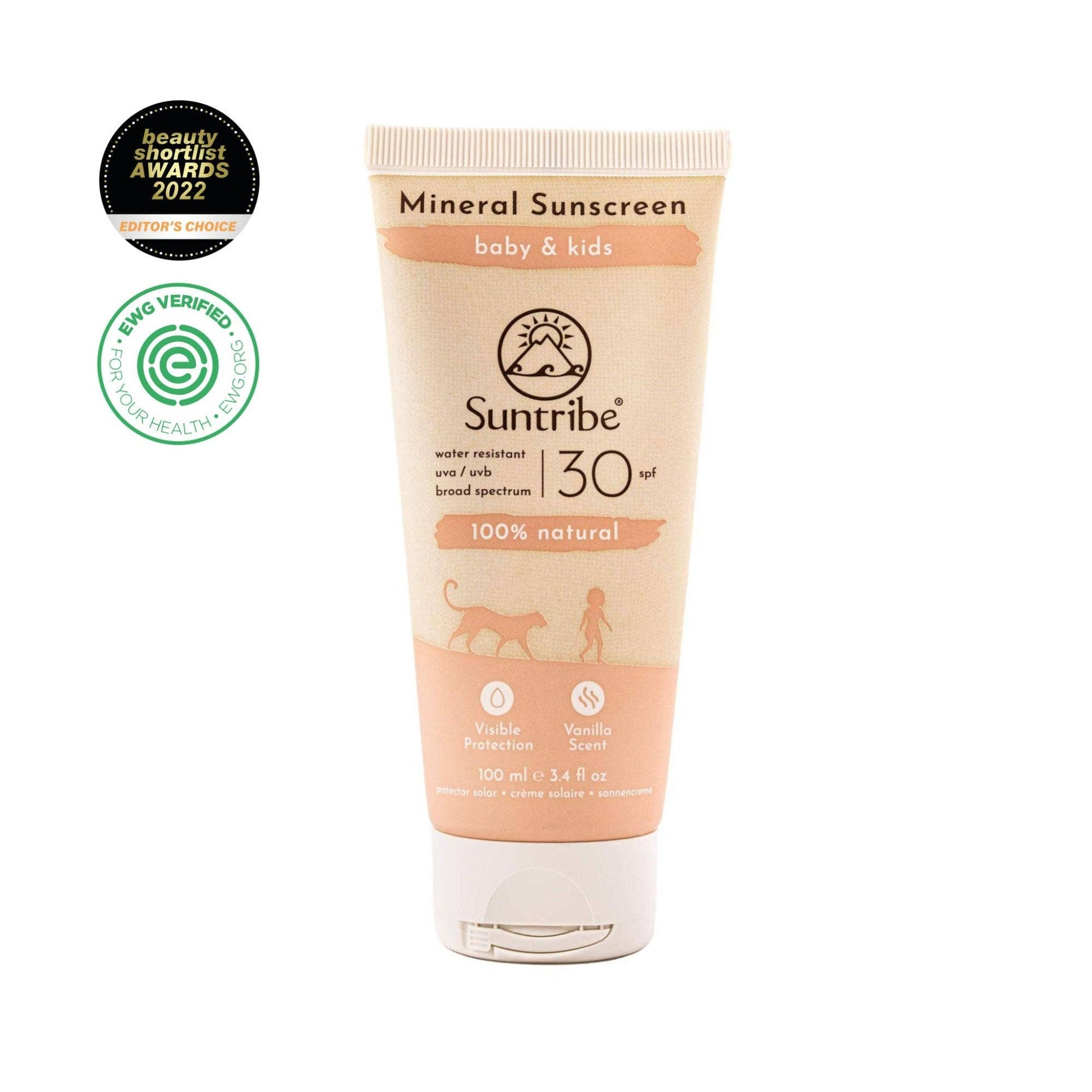 Suntribe Baby and Kids Natural Mineral Sunscreen SPF 30