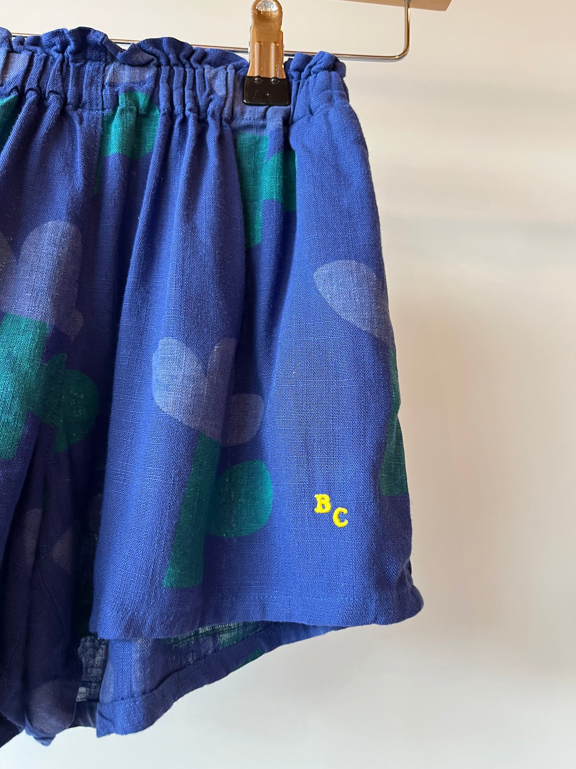 Bobo Choses, Blue Floral Linen Shorts, 6 - 7 years